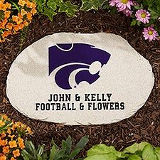 NCAA Kansas State Wildcats Personalized Round Garden Stone  - 36636