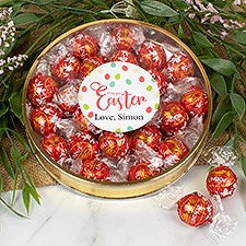Happy Easter Personalized Lindt Truffles Gift Tins - 36647D