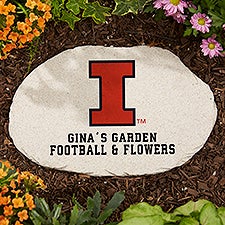 NCAA Illinois Fighting Illini Personalized Round Garden Stone - 36652
