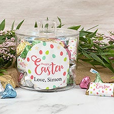 Happy Easter Personalized Container with Hersheys  Reeses Mix  - 36653D