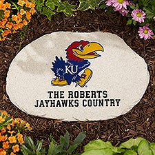 NCAA Kansas Jayhawks Personalized Round Garden Stone  - 36656