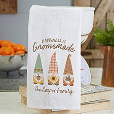 Personalized Flour Sack Towel - Fall Gnomes - 36698