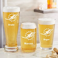 NFL Miami Dolphins Personalized Beer Glass  - 36703