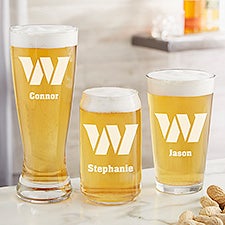 NFL Washington Football Team Personalized Beer Glass  - 36716