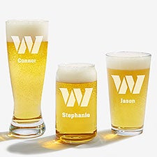 NFL Washington Football Team Personalized Beer Glass  - 36716