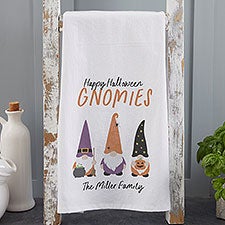 Personalized Flour Sack Towel  - Halloween Gnome - 36722