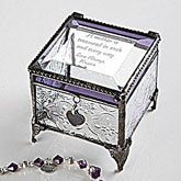 Personalized Vintage Glass Jewelry Box With Custom Poem - 3678