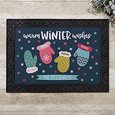 Personalized Doormats - Warm Winter Wishes - 36795