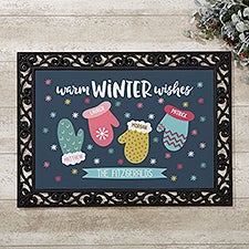 Personalized Doormats - Warm Winter Wishes - 36795