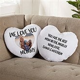 Photo Message For Her Personalized Heart Throw Pillow - 36806