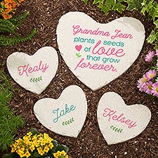 Seeds Of Love Personalized Heart Garden Stones - 36811