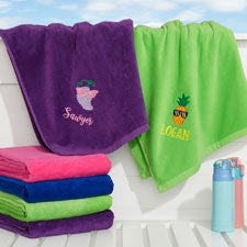 Summer Fruit Embroidered Beach Towels  - 36812