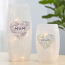 Personalized Frosted Tabletop Light - Grateful Heart - 36821