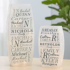 Family Is Everything Personalized Frosted Tabletop Light - 36822