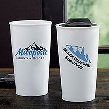 Personalized Logo Porcelain Eco Travel Tumbler - 36826