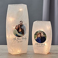 Personalized Frosted Tabletop Light - Family Photo - 36827