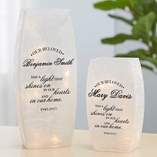 Personalized Small Frosted Tabletop Light - Memorial Light - 36866