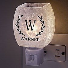 Laurel Initial Personalized Frosted Night Light  - 36886