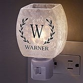 Laurel Initial Personalized Frosted Night Light  - 36886