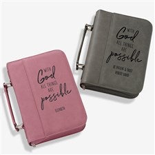 With God All Things Are Possible Personalized Bible Cover s - 36891
