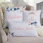 Butterfly Kisses Baby Girl Personalized Throw Pillows - 36895