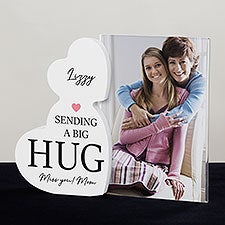 Sending Hugs Personalized Wooden Hearts Photo Frame - 36928