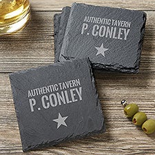 Authentic Engraved Slate Coasters - 36930