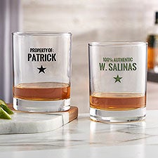 Authentic Custom Printed Whiskey Glasses  - 36952