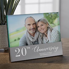 Everlasting Love Engraved Anniversary Glass Block Picture Frame - 36976