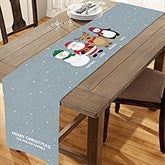 Personalized Christmas Table Runner - Santa and Friends - 36985