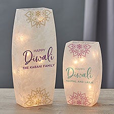 Diwali Personalized Frosted Shelf Décor  - 37047