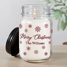 Personalized Farmhouse Candle Jar - Winter Wonderland - 37054
