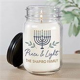 Spirit of Hanukkah Personalized Farmhouse Candle Jar  - 37057