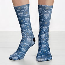 Personalized Adult Socks - Spirit of Hanukkah - 37074
