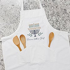 Spirit of Hanukkah Menorah Personalized Apron & Potholder  - 37077