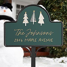 Personalized Magnetic Garden Sign - Christmas Aspen - 37084