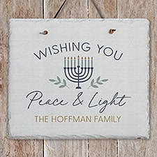 Personalized Slate Plaque - Spirit of Hanukkah - 37098