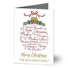 Merry Family Personalized Christmas Card  - 37121