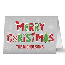 The Joys Of Christmas Personalized Christmas Card  - 37123