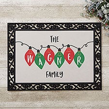 Personalized Christmas Doormats - Holiday Lights - 37142