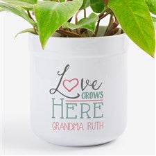 Love Grows Here Personalized Outdoor Flower Pot  - 37149
