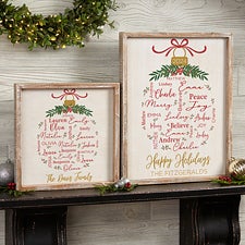 Personalized Frame Wall Art - Merry Family - 37150