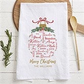 Personalized Christmas Tea Towel - Merry Family - 37151