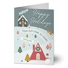 Christmas Cottage Personalized Christmas Greeting Card - 37161