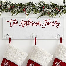 Personalized Christmas Stocking Holder- 3 Hooks - Scripty Name - 37164