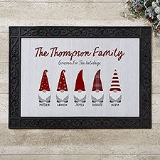 Christmas Gnome Personalized Christmas Doormats - 37206