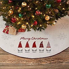 Gnome Family Personalized Christmas Tree Skirt - 37209
