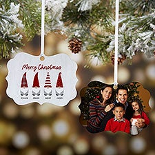 Personalized Photo Metal Ornament - Christmas Gnome - 37228