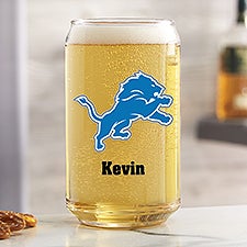 NFL Detroit Lions Personalized Printed Beer Can Glass  - 37253