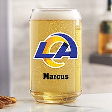 NFL Los Angeles Rams Personalized Printed Beer Can Glass  - 37258